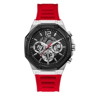 Authentic Guess Men Phoenix Black Dial Red Silicon Watch GW0263G3 Jam Tangan Lelaki