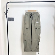 North Face 2025กางเกงกีฬากางเกงลำลองปักบางกางเกงกีฬาสตรีหลวมอเนกประสงค์สำหรับผู้ชายและผู้หญิง