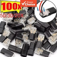 2 Pin Pluggable Wire Connector Quick Splice Electrical Cable Crimp Terminals for Wires Wiring 22-20A