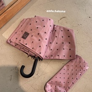 payung niaga payung klasik "Meimei Small Polka Dot" Payung pemegang melengkung Korea, perlindungan U
