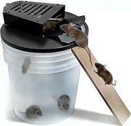 Bucket Rodent Lid (Bucket Excluded) - Extra-Wide Bait Tray & Auto-Reset for 12.2" 5 Gal Buckets (Far