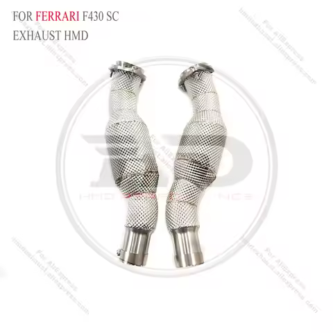 【HMD Motorsport】Ferrari F430 / Scuderia High-Flow Downpipe | OPF Delete with Performance Heat Shield