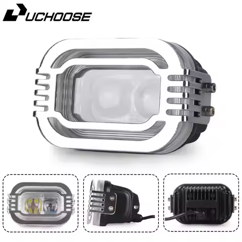Universal motorcycle headlights 12-80V motorcycle headlights spotlights high and low beams for motor