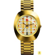 RADO Watch R12413193 / DiaStar The Original Automatic / Men's / Day Date / Stones / 35mm / SS Bracelet / Gold