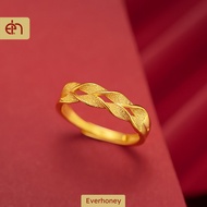 Jewelry Set Ring Bracelet 916 Gold Double Twist Well polished Expandable Bangle Bracelet for Women Girls