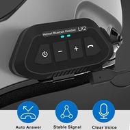 LX2 1200mAh IP67 Waterproof Motorcycle Helmet Wireless Headset  Bluetooth Helmet Headset Voice Assis