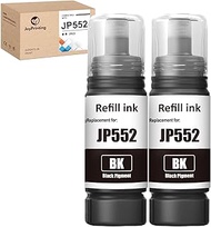 JoyPrinting Compatible Ink Replacement for Epson 552 Ink Bottles T552 552 Black Ink Refill Work for 