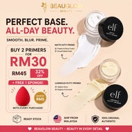 ELF Putty Primer Bundle, Matte + Luminous Primer Duo, Free Sponge
