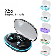 X55 Sleeping Earbuds with Hi-Fi Stereo Sound Waterproof Headphones Build-in Mic Noise Cancelling Hea