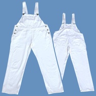 [Used D66] Fabric Overalls The Is Still Good. White Waist 36 Inches