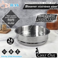 NEW Steamer Pan 24cm Stainless Steel Sus 430 Professional SUPRA Chef One Series / stainless Steel St