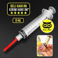 Spuit Suntikan Lolohan Burung 10ml Plus Selang Karet Pentil Spet Alat Loloh Anakan Piyik Burung Ayam Itik Unggas Spet Syringe Selang Susu Kucing Anjing Tanpa Jarum