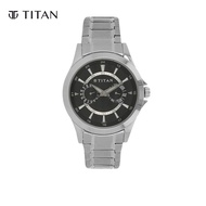 Titan Black Dial Stainless Steel Strap Watch 9323SM02