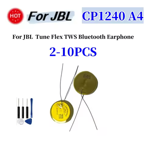 New 2-10PCS CP1240 A4 1240 3.7V 54mAh earbuds Battery for JBl Tune Flex TWS Wireless Bluetooth Earph