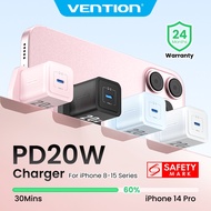 Vention 20W 30W PD Fast USB Charger Quick Charge 4.0 3.0 Charger compatible for iPhone 17 16 15 14 1