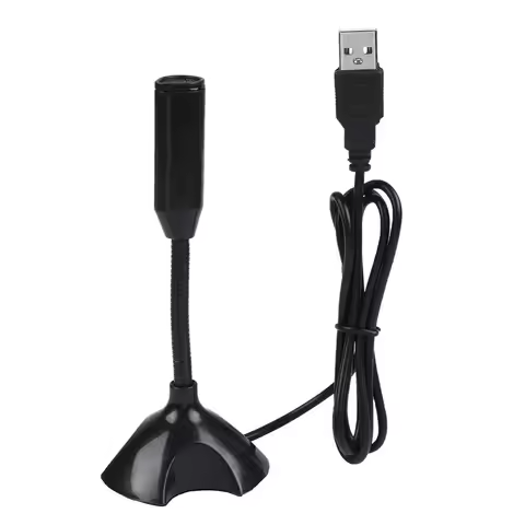Plug and Play Mini Condenser USB Microphone Low Noise Flexible Stand Condenser Microphone Adjustable
