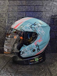 HELM INK DYNAMIC AQUA BLUE MOTIF ORIGINAL SNI