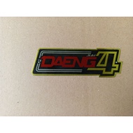4 embossed daeng exhaust emblem