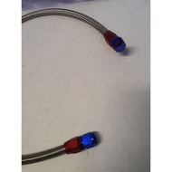 AN8 Swivel Steel Braided Hose 4feet 1Meter with 1 straight & 1 90degree Fitting