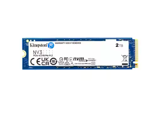 Kingston NV3 M.2 2280 2TB PCIe 4.0 x4 NVMe Internal Solid State Drive (SSD) SNV3S/2000G Up to 6000 M