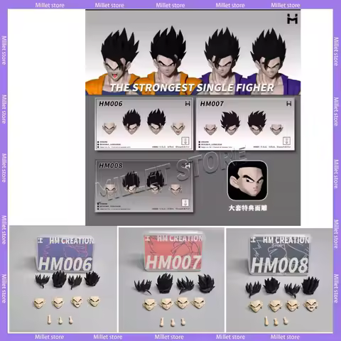 HM Studio Original Dragon Ball SHF God Gohan Black Gohan Head Sculpture Accessories Pack Insufficien