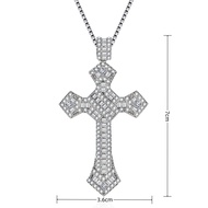 Imported D Color Moissanite Super Flash Cross Necklace Simple Ins Luxury Full Diamond Single Pendant
