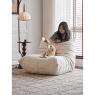 Caterpillar Sofa togo Balcony Leisure Single Chair Fabric Down Reclining Cream Reclining Lazy Sofa