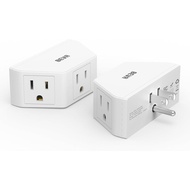 BEVA 2 Pack Small Electric Outlet Adapter, Multi Plug Wall Outlet Extender, 3 Prong Adapter 3 AC Plu