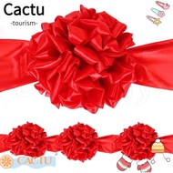 CACTU 1Pcs Red Cloth Hydrangea, Celebrate Decoration Market Ceremony Recognition Big Flower Ball, Durable Car Delivery Ribbon-cutting Start Business Chinese Wedding Red Satin