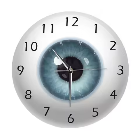 EYFL-the Eye Eyeball with Beauty Contact Pupil Core Sight View Ophthalmology Mute Wall Clock Optical