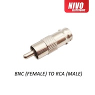 BNC FEMALE TO RCA MALE CONNECTOR