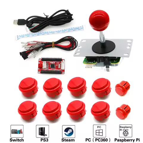 Copy Sanwa Joystick Neo Geo Arcade Game Diy Kit Raspberry Pi XBOX360 Android PS3 In 1 Usb Controller
