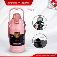 Swiss Thomas 316 Stainless Steel Tumbler Water Bottle with Straw Vacuum Flask Thermos Bottle Double 