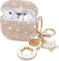 Case for Apple Airpods Pro 3 Case Cover 2025, VISOOM Bling Jewerly Airpods iPods Pro3 Cases Cute Gli