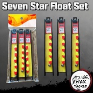 Seven Star Float Set with Fishing Hook Round Sinker Nylon Line Pelampung Pancing Floats 【FT084】
