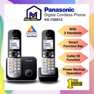 Panasonic TWIN Cordless Phone KX-TG6812 2 Handset Digital DECT Phone House Office Phone KX-TG6812MLB