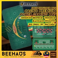 BEEHAUS Casino Premium Poker Gaming Mat | Baccarat Blackjack Big Small Sic Layout Poker Mat Table Ma