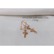 375% Cross Hook Earrings