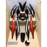 [ READY STOCK ] YAMAHA NVX155 V1 NVX V1 COVER SET AEROX THAILAND STD VERSION BLACK RED #TANAM STICKE