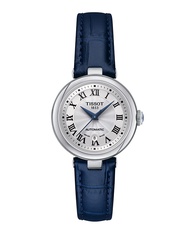 Tissot Bellissima Automatic ทิสโซต์ เบลลิสซิม่า สีขาว สายสีน้ำเงิน T1262071601300 นาฬิกาผู้หญิง