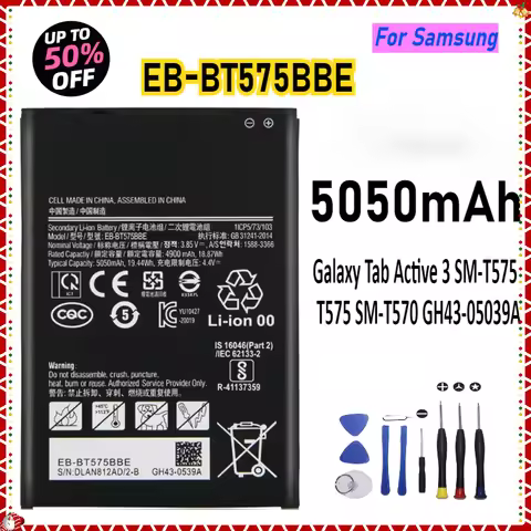 EB-BT575BBE Phone Battery For Samsung Galaxy Tab Active 3 SM-T575 T575 SM-T570 GH43-05039A Replaceme