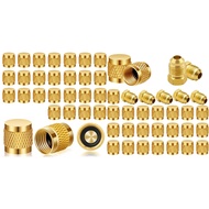 V5wsustore--1/4inch Flare Cap Round Brass HVAC Locking Caps W/Neoprene O-Ring Seal AC Service HVAC V