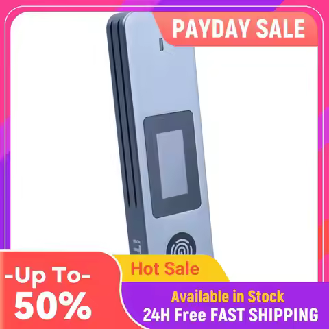 SSD Enclosure 10Gbps SSD Hard Drive Case M-Key B +M Key Portable SSD Case Visual Fingerprint Encrypt