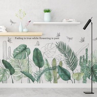 HS PALM LEAF WALL STICKER TWIG LEAF WALLSTICKER HOME DECORATION TRANSPARENT PVC STICKER
