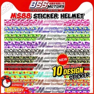 10 NEW DESIGN MS88 Sticker Pelekat Helmet Custom MS 88 Waterproof Protect & Tahan Calar Ready Stock 