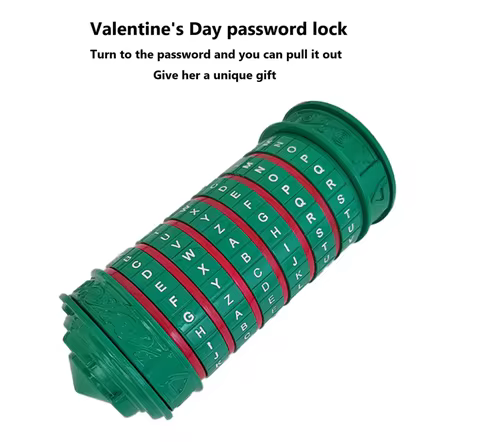 Code Toys Metal Cryptex Locks Wedding Gifts Valentine's Day Gift Letter Password Escape Room Props G