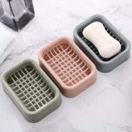 Doubledeck New Bathroom Dish Plate Case Home Shower Travel Hiking Holder Container Soap Box Plastic Soap Box Dispenser Soap Rack Bathroom Counter Stor
