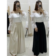 Ready Stock 📦 高品质简约百搭气质薄款西装阔腿长裤 J97511 Jamae Premium Quality Women Fashion High Waist Chino Loose Fi