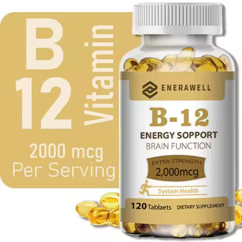 Vitamin B12 Capsules - Methylcobalamin Supplement for Mind, Energy, Brain, Mood, Heart Support 120 C