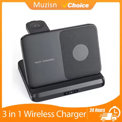 3 in 1 Foldable Wireless Charger Stand For Samsung Z Fold Zflip5 S24 S23 Ultra Galaxy Watch 6 5 Buds